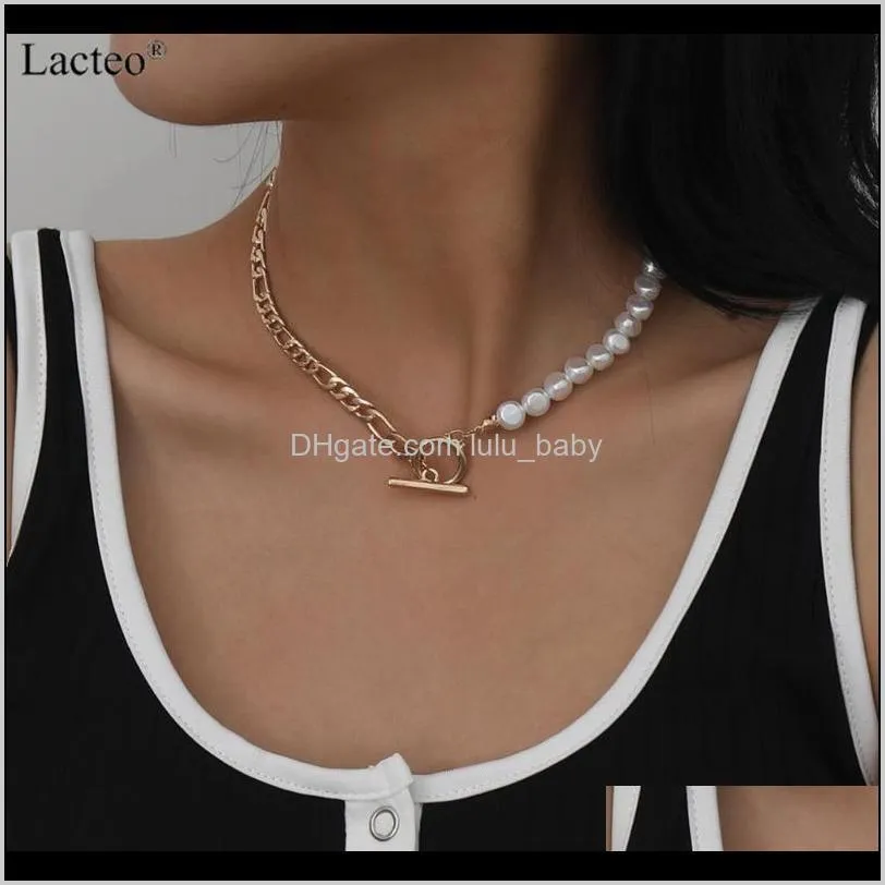 statement choker for necklace chain imitation necklace button pearl women circle bohemian jewelry pendant metal stick cvtos