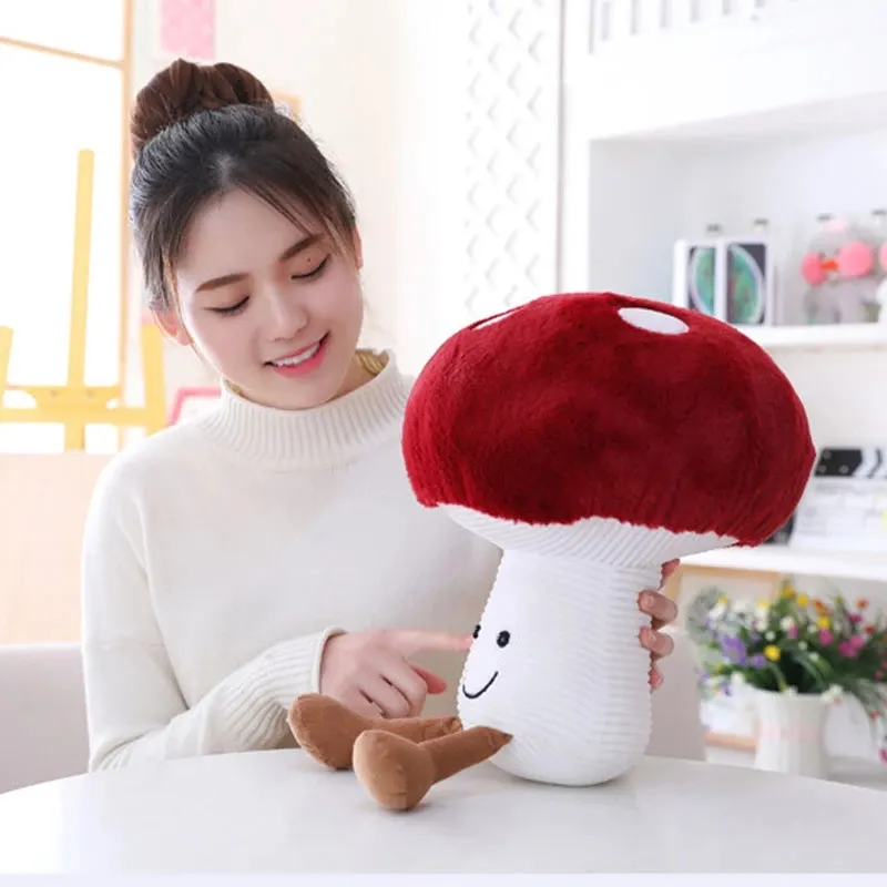 16-45 cm créatif mignon petit champignon en peluche jouets en peluche légumes doux poupée pour enfants enfant bébé cadeau décoration LA272