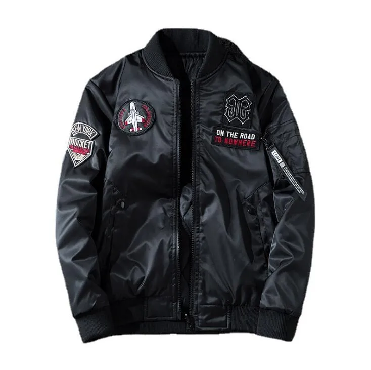 Big Sale Military Jacket Mens Zipper Thick Pilot Army Bomber Coat Biker Outwear Casual Baseball Jackets