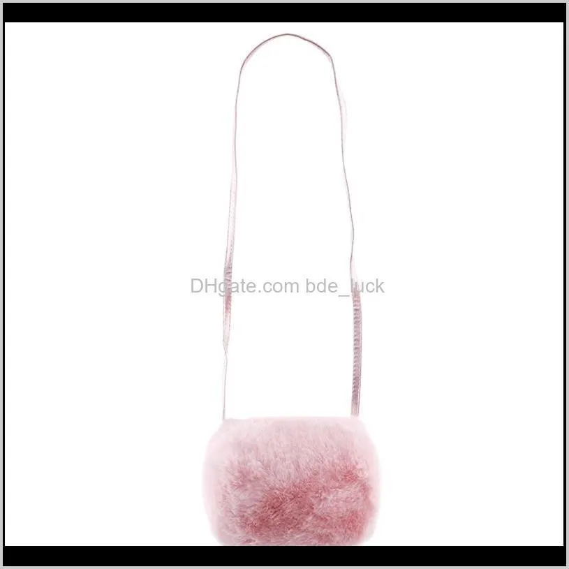 2018 New Bowknot Imitation Fur Shoulder Messenger Bag Hot Cute Children Princess Girl Kids Mini Cross Body Bag Purse 2 Types