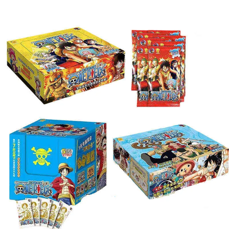 1BOX One Piece Collection Box Promo Pack Anime Cards Christma Playing Board  Zoro Luffy Nami Christmas Gift Child Toys