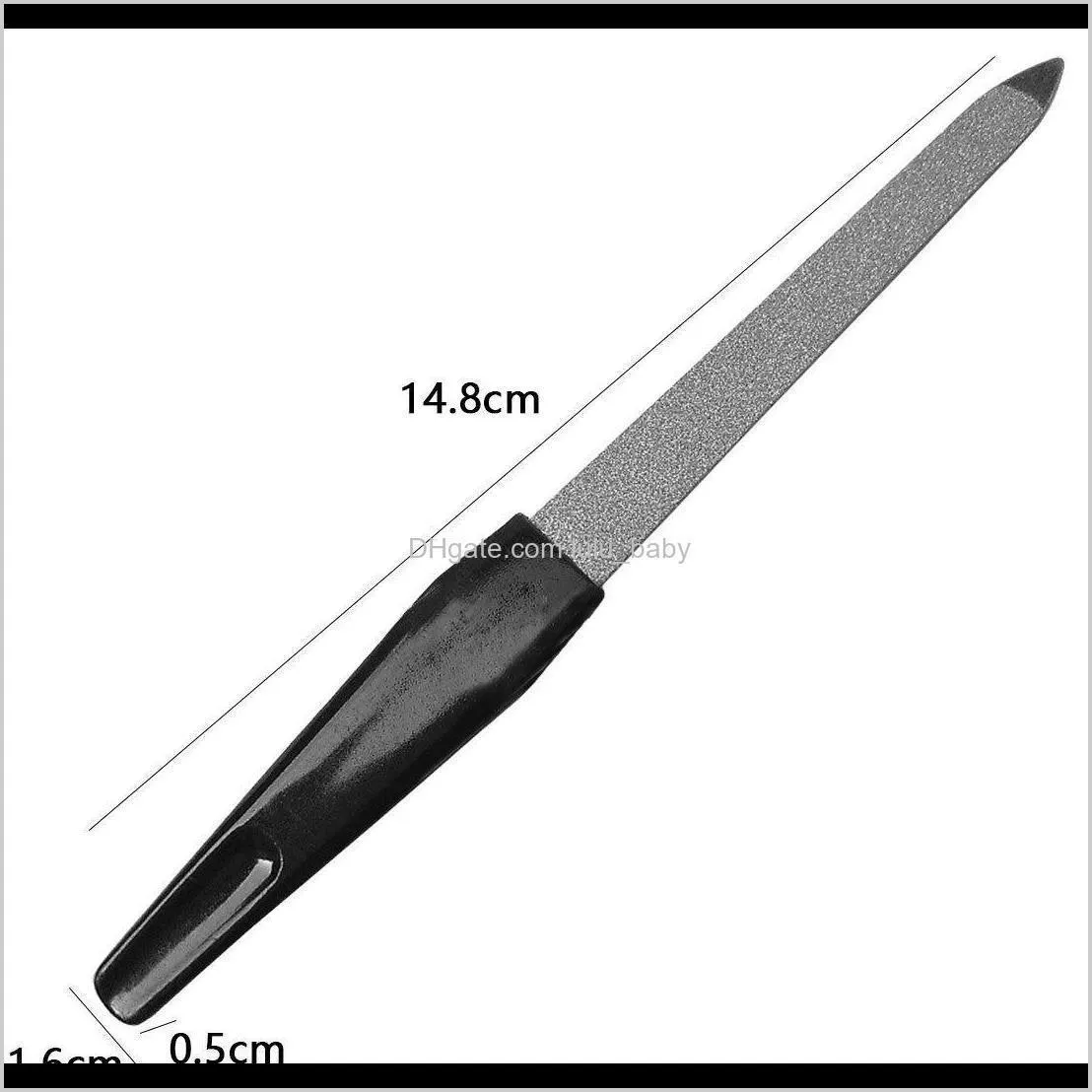1pc metal double sided nail files edge manicure grooming diy pro manicure pedicure tool high quality nail files