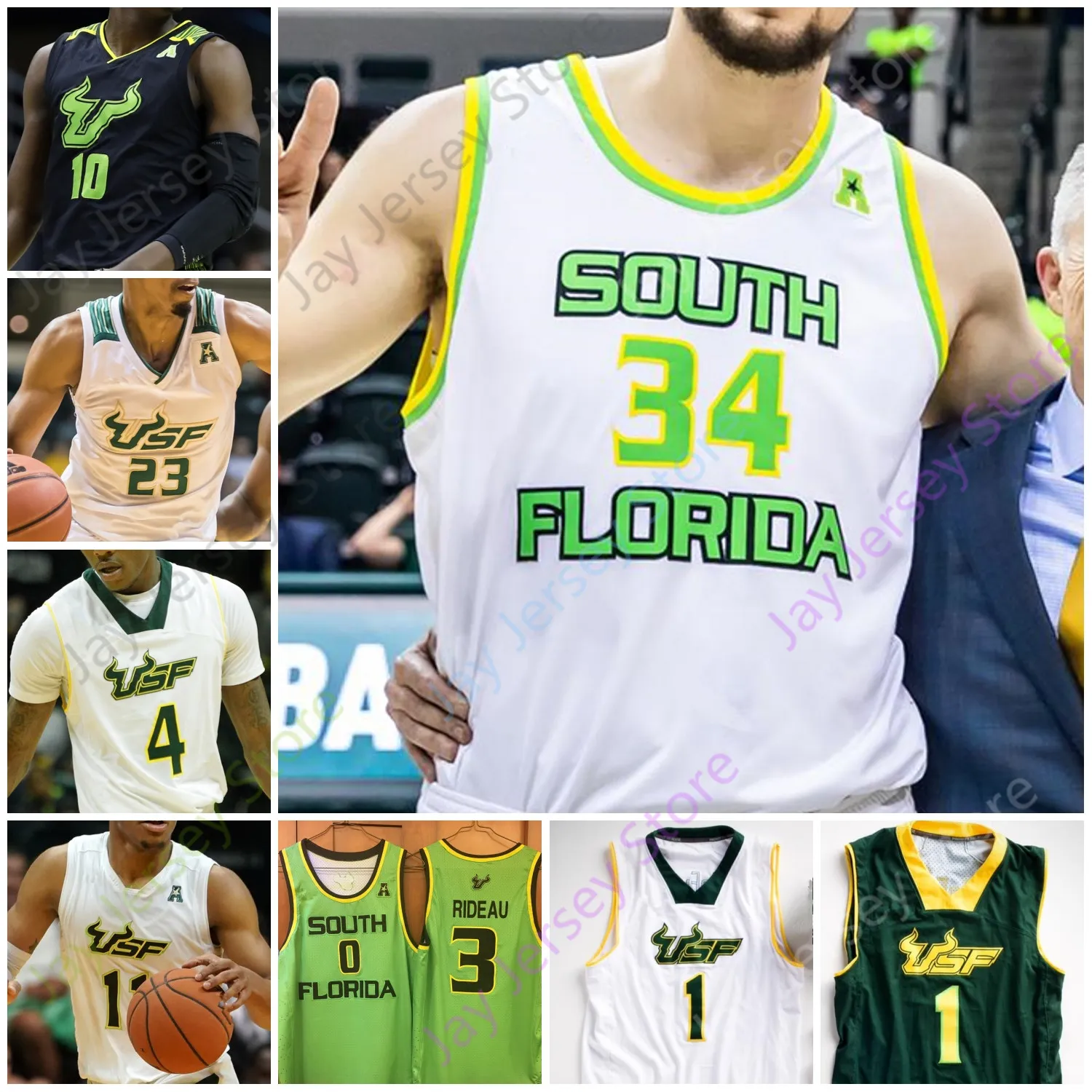 Südflorida USF Basketball Trikot NCAA College Atkins Corey Walker Russel Tchewa Jamir Chaplin Caleb Murphy Sam Hines Jr. Javon Greene Jake Boggs Jugendfrauen