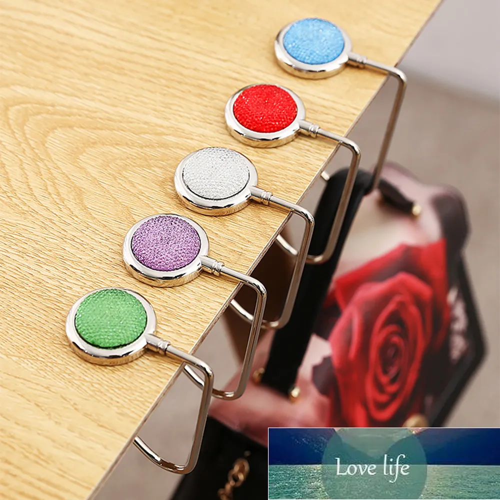 Creative Portable Metal Foldable Bag Purse Hook Handbag Hanger Purse Hook  Handbag Holder Shell Bag Folding Table Hook 7 Colors