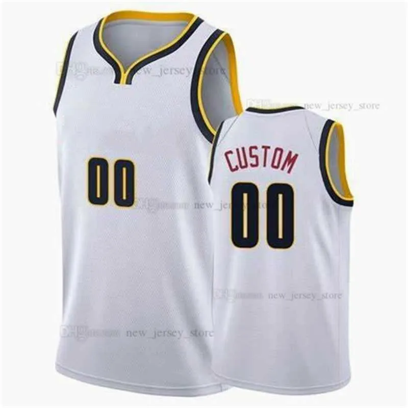 Drukowane niestandardowe DIY Design Koszulki do koszykówki Dostosowywanie drużyny Drukuj spersonalizowane litery Nazwa i numer Męskie kobiety dla dzieci młodzież Denver006