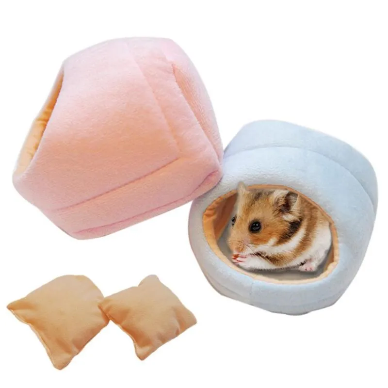 Fournitures pour petits animaux pantoufle forme Pet Hamster écureuil nid doux hiver automne chaud maison lit produits accessoires