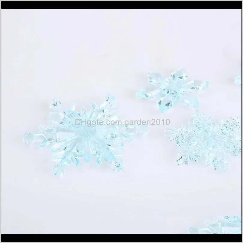 10pcs/pack christmas decorations for home snowflake ornaments crystal acrylic diy bead curtain decorative craft home decor party1