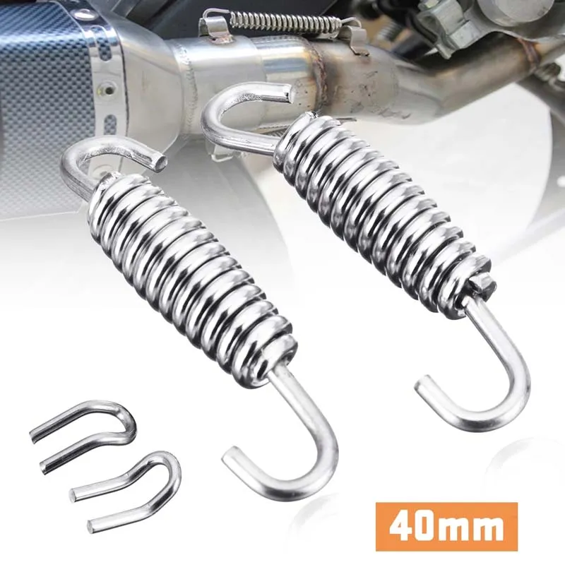 40mm de aço inoxidável de aço inoxidável Sistema de escape Silfler Springs Hook Motobike Exaustos Tubulação Hooks Moto Reparação Peças Universal