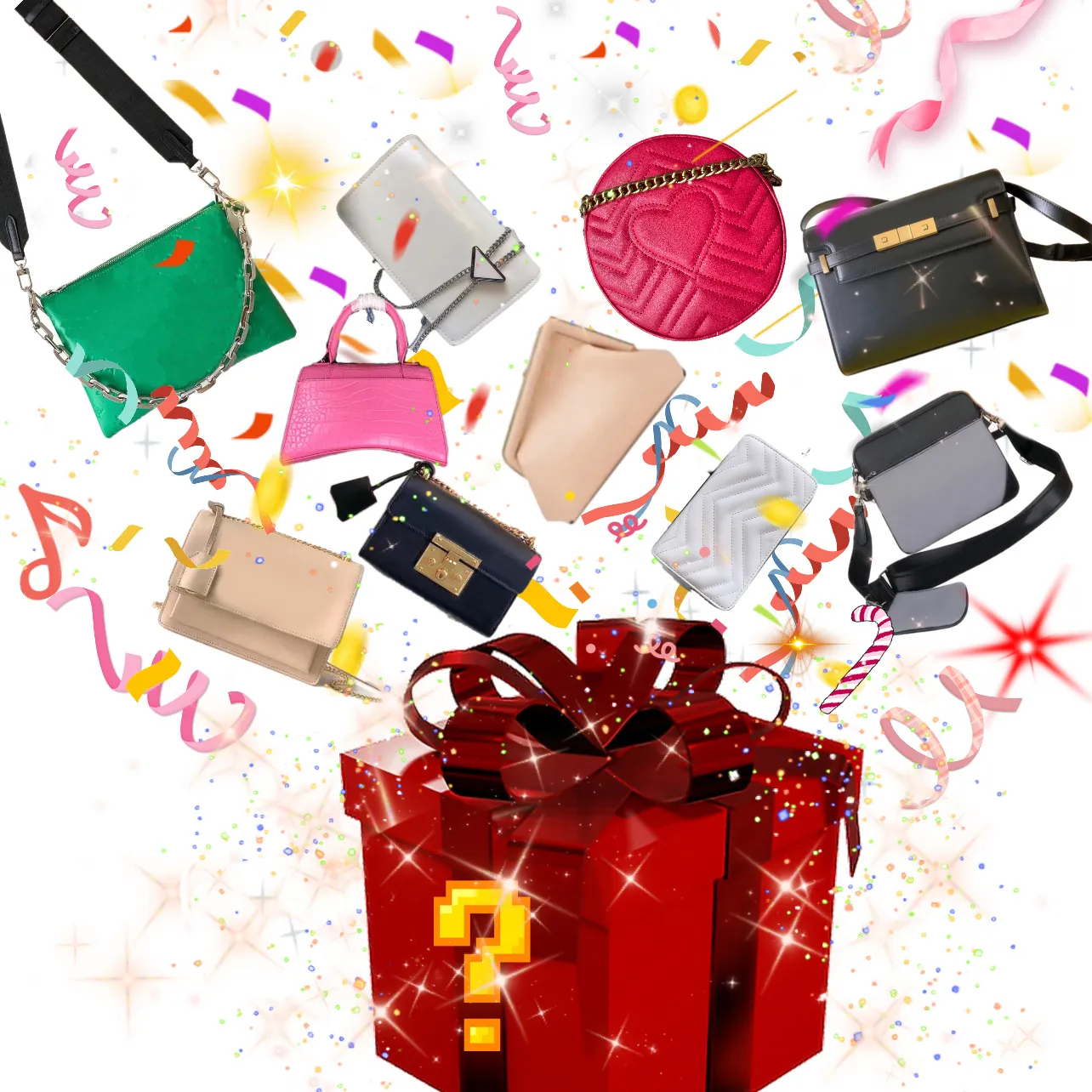 Mystery Box Lucky Boxes Taschen Weihnachtsgeschenk Geschenk Designer Handtaschen Clutch Schulter Luxus Handtasche Damen Designer Tasche Dame Geldbörse Brieftasche Totes dicky0750