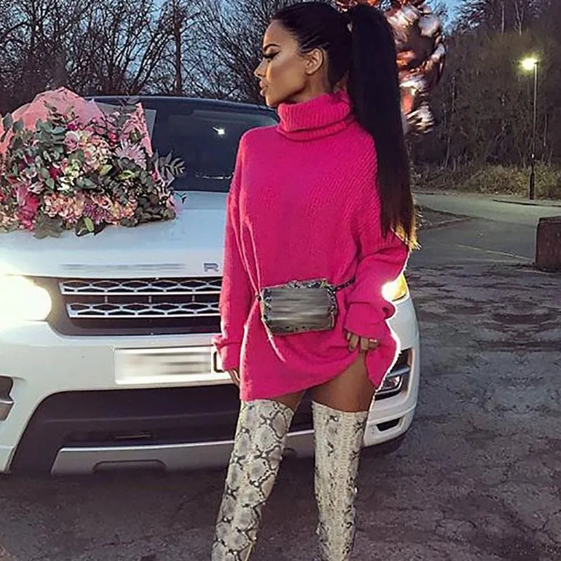 Oversized neon sweater top
