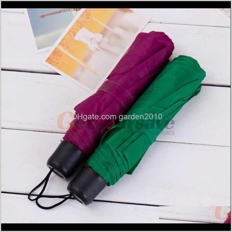 portable alloy foldable umbrella couple short handle umbrella mini uv protection fold compact sun 3 fold