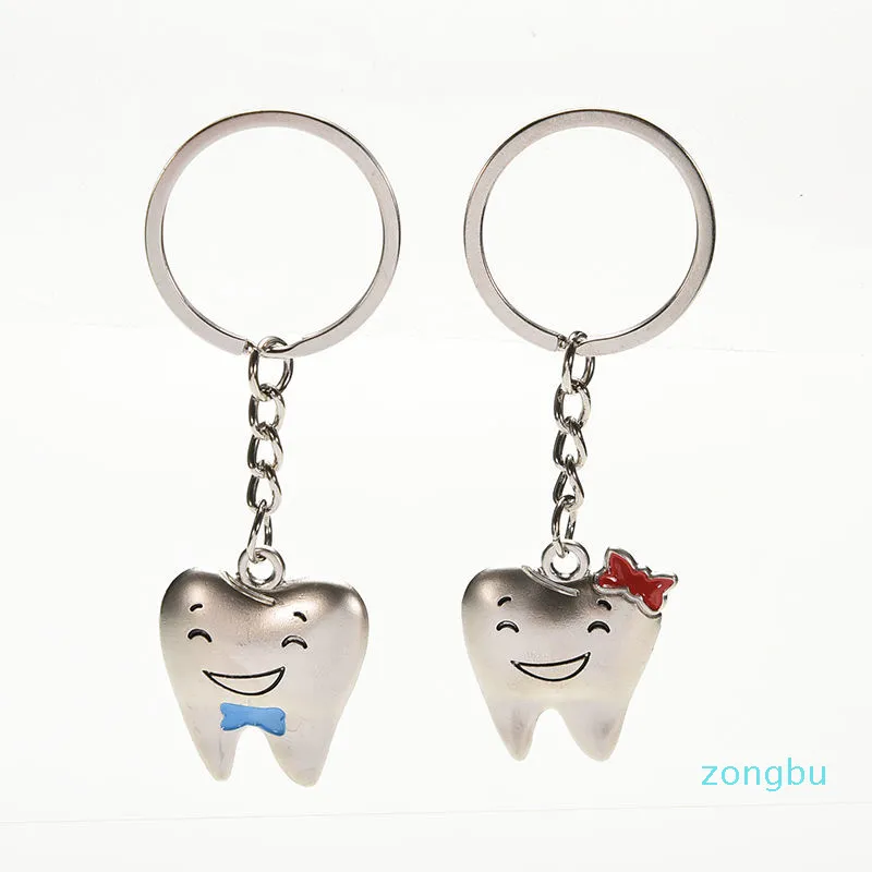 Cartoon Teeth Keychains Tooth Model Shape Keychain Dental Clinic Gift