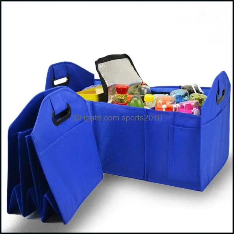 Foldable Fabric Non-woven Car Organizer car trunk Toy Food Container Box Bag Storage Trunk Box Portable Bag Storage Case 2color