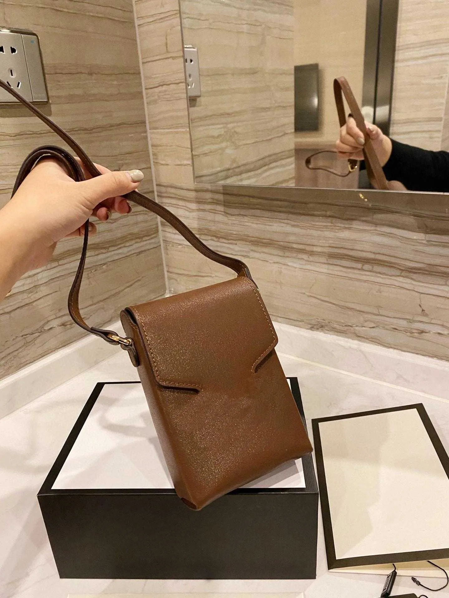 1955SS shoulder bag handbag luxury designer old flower classic cross body women with stripes lock letter Genuine Leather flap fashion