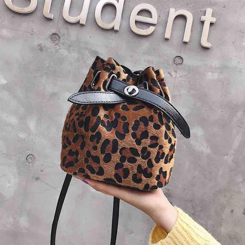 HBP Non- Bag Bucket modello leopardo donna slant campata monospalla coreano semplice versatile