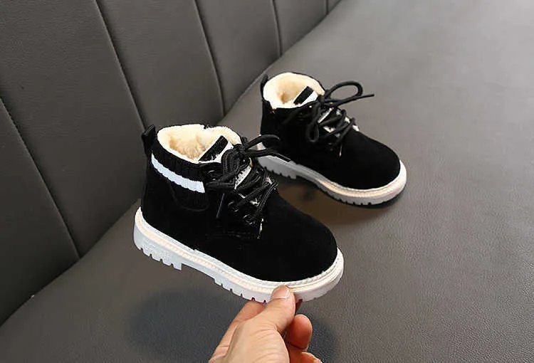 Winter Plush Martin Boots For Baby Girls And Boys Soft Bottom Non Slip Outdoor Cotton Boys School Shoes For Infants And Toddlers 210830 From Powerstore07 12.61 DHgate.Com