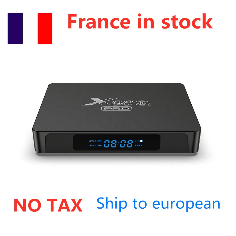 VERSAND AUS Frankreich X96Q PRO TV BOX ANDROID 10 Allwinner H313 Quad Core 2,4 G WLAN 4K Smart