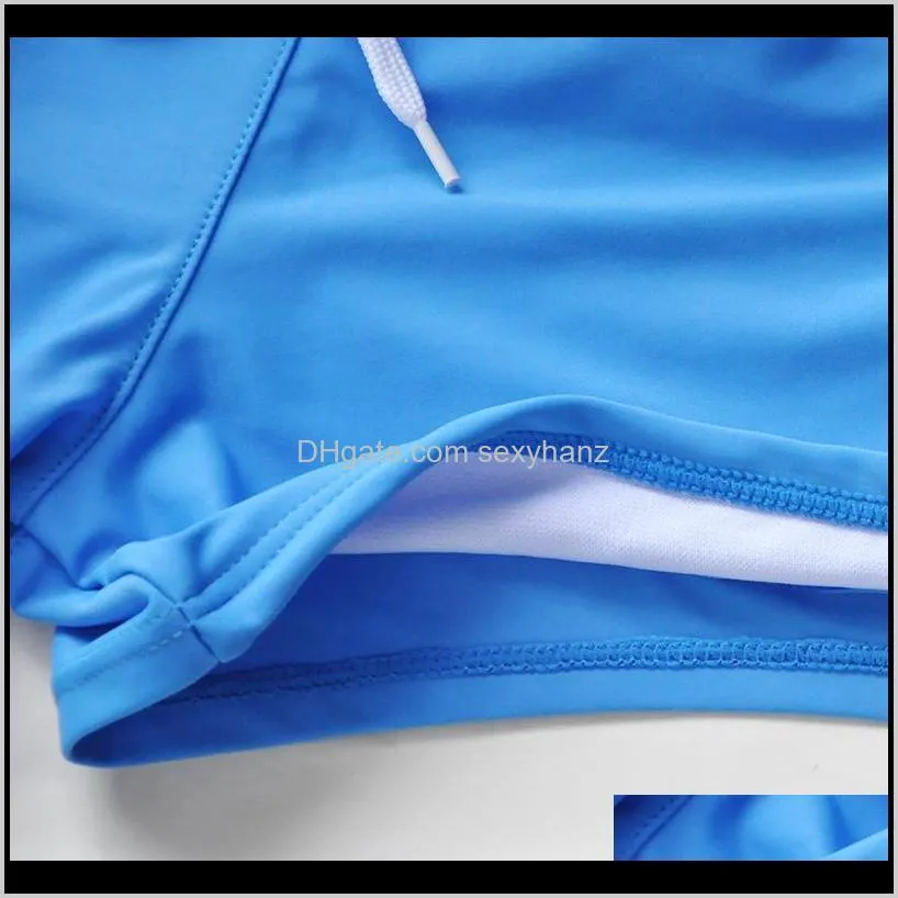 swimwear men sexy swimming trunks sunga swimsuit solid color pocket mens swim wear briefs beach shorts