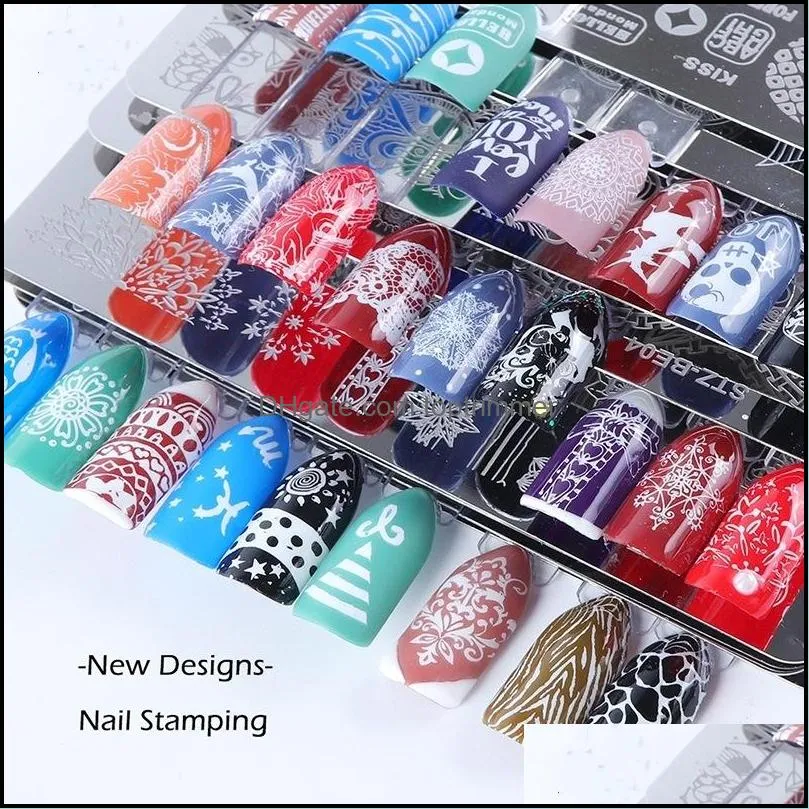 Nail Stamp Plate Stencils Nail Art Stickers Snowflake Flower Animals Letters Owl Gel Polish Stamping Templates DIY Nail Art Manicure