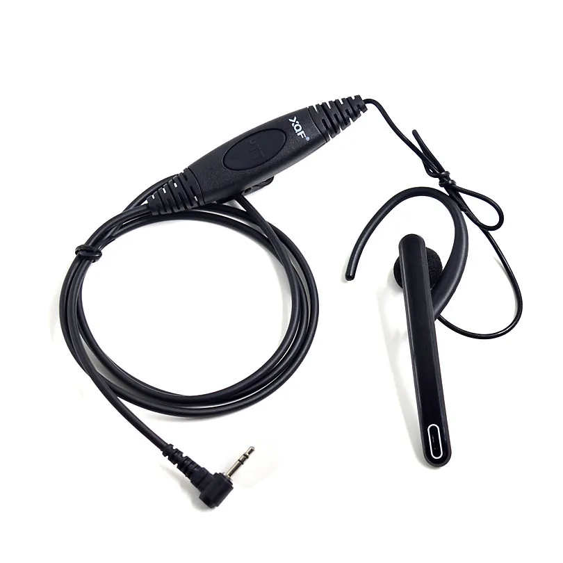 XQF-Headset 2,5-mm-Headset-Pin, 1xPin-Clip-Ohr-PTT-Mikrofon für Motor Talkabout tragbares Radio TLKR T5 T8 Walkie Talkie T60 T80