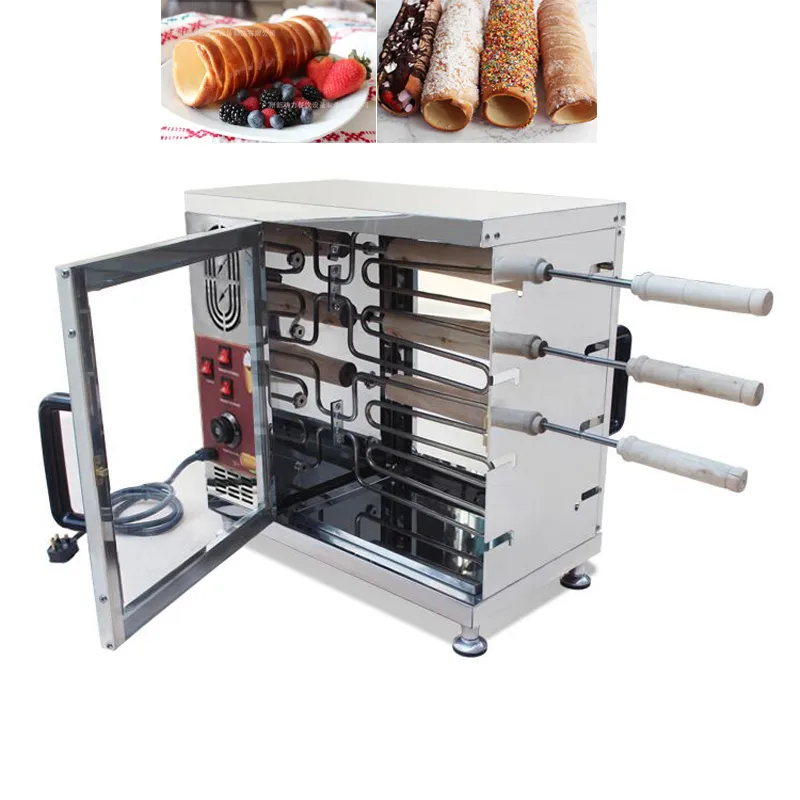 Commercial stainless steel donut churro baker bread oven chimney cake machine