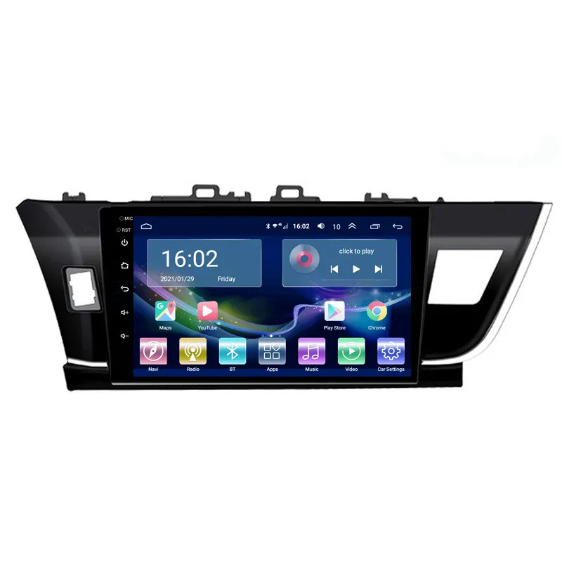 Lecteur vidéo multimédia autoradio pour Toyota ALTIS 2014-2016 Navigation avec lien miroir Support GPS commande au volant