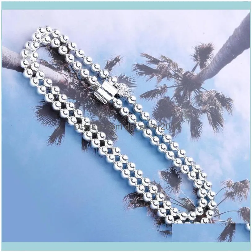 High Quality Original 925 Sterling Silver Pan Winter Beads Necklace Women Jewelry Gift Wholesale Chains