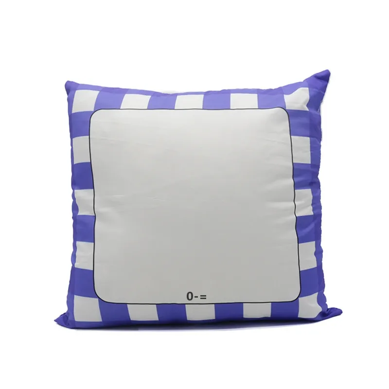 Sublimação Grid travesseiro Caso em branco Almofada de almofada de almofada branca coberta Poliéster Teat Square Throw almofada para o couch de banco JJD10651