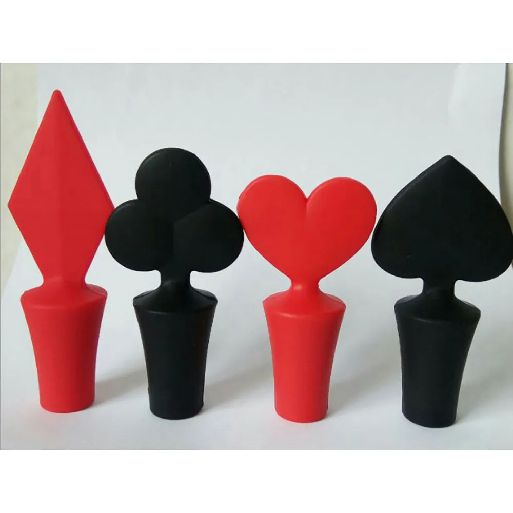 Poker-shaped home creative bottle stopper red wine tools DHL