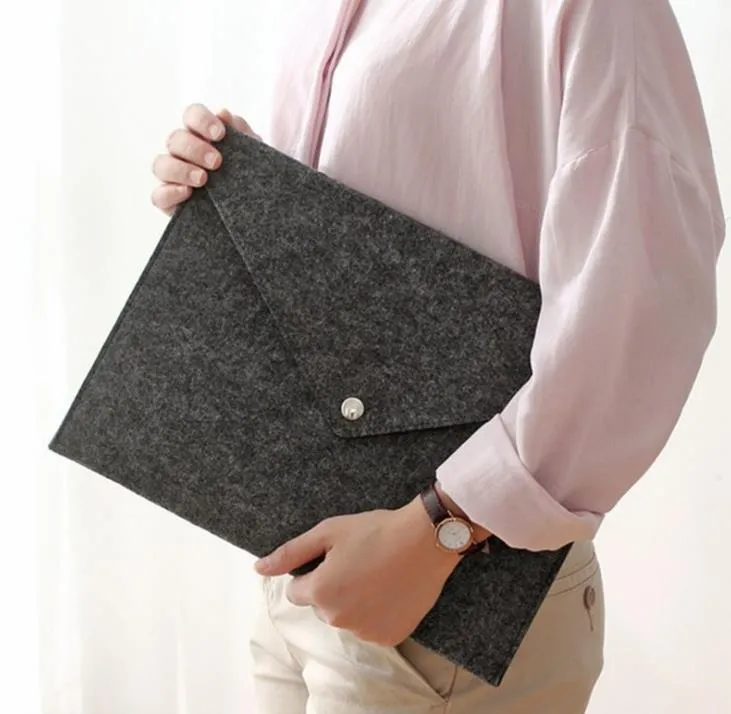 File Folder Felt Holder Documents Envelope Luxury Office Durable Briefcase Document Bag Paper Portfolio Case Letter Envelopes A4 Folders SN4089