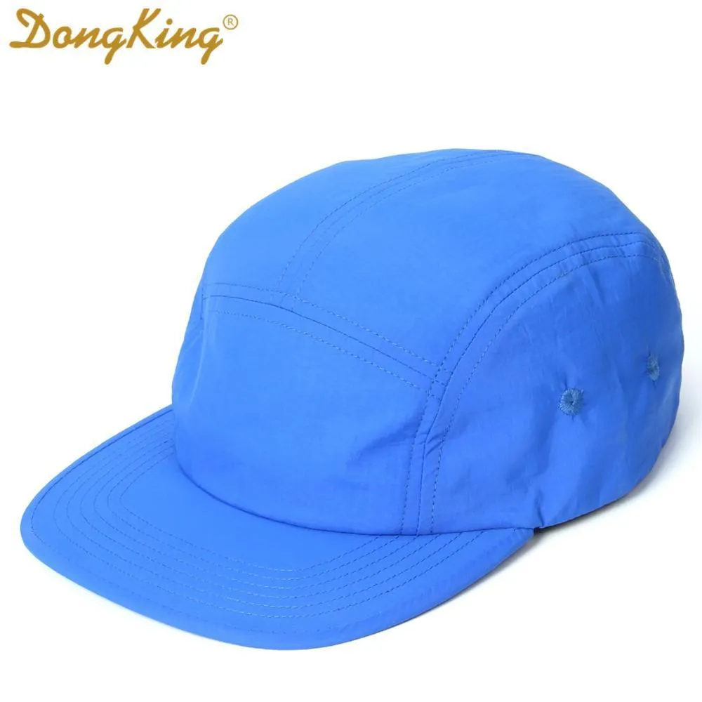 Dongking New 5 Panels Classic Baseball Cap Short Brim Baseball Cap Taslon Splash Proof Fabric Quick Dry Hat Flat Bill Big Size LJ2251K