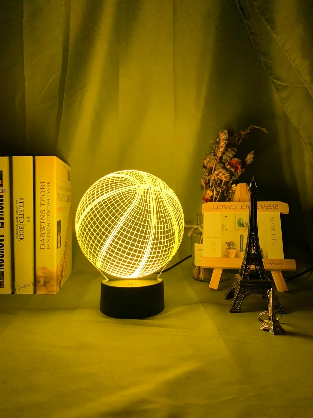 3d Illusion Night Lamp Basketball Ball Hologram Acrylic Nightlight