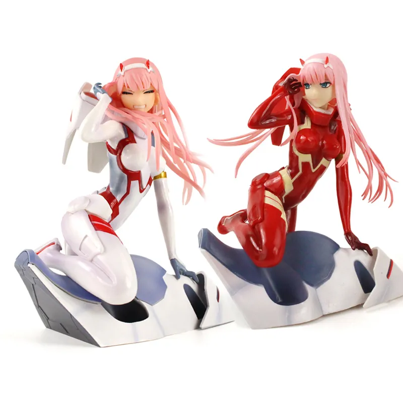 16cm noll Två figur Anime älskling i Fran Figur 02 Action Figurer Girl PVC Collection Statue Model Toy Gifts 240308