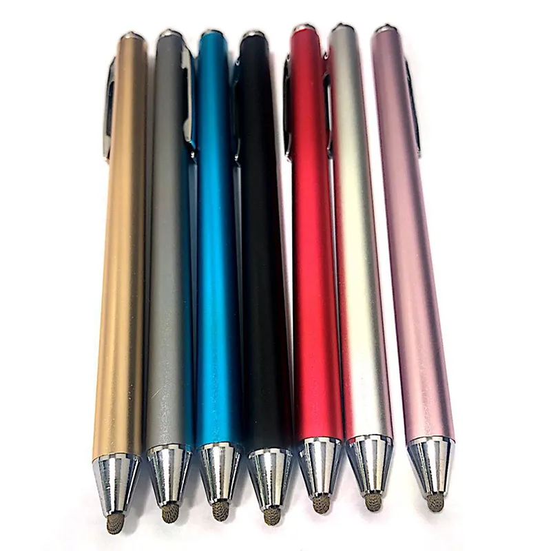 Metal Touch Screen Stylus Pen Mesh Fiber Kapacitiva Pennor För Samsung Smart Phone Tablet PC