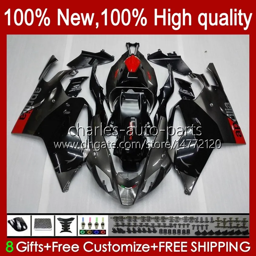 차체 Aprilia Mille RV60 RSV-1000 RSV 1000 R 1000R 1000RR 04 05 06 바디 키트 11No.3 RSV1000RR RSV1000R 2004 2005 2006 RSV1000 R RR 04-06 OEM 페어링 블랙 그레이