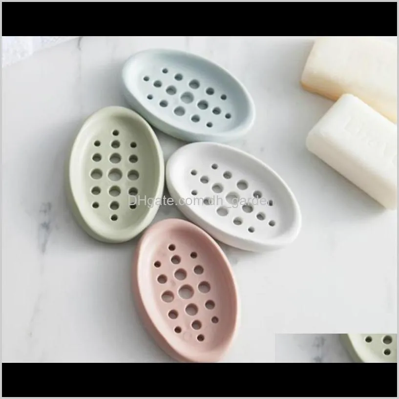 silicone non-slip soap holder dish bathroom shower storage plate stand hollow dishes openwork soap dishes sn2114