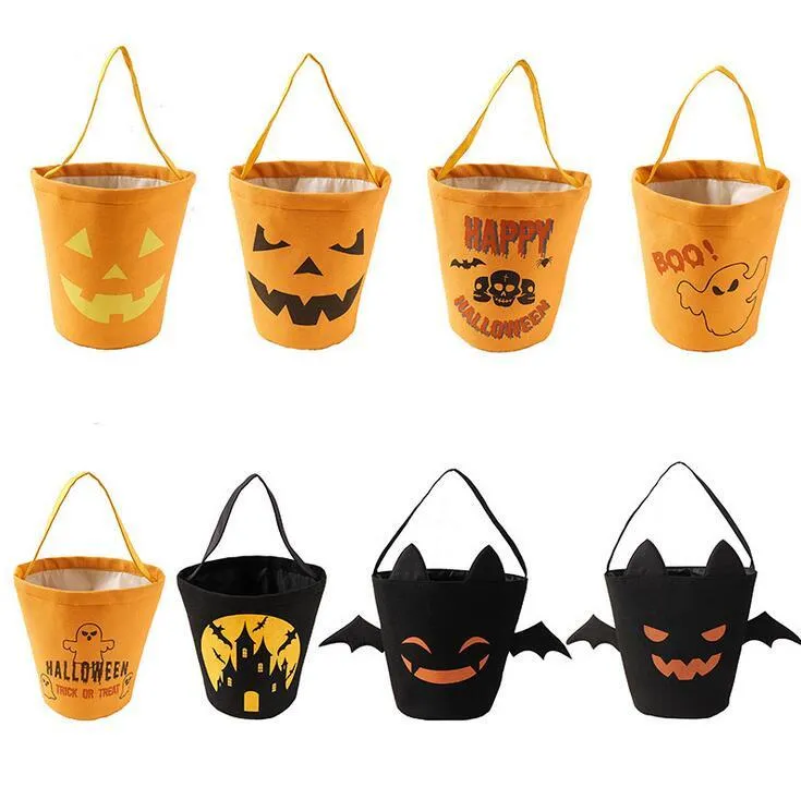 Cadeau de Noël Halloween Trick or Treat Sacs de bonbons pour enfants Porte-sucre pour enfants Sacs de poche Sacs-cadeaux Conteneurs alimentaires Sorcières Paniers de rangement