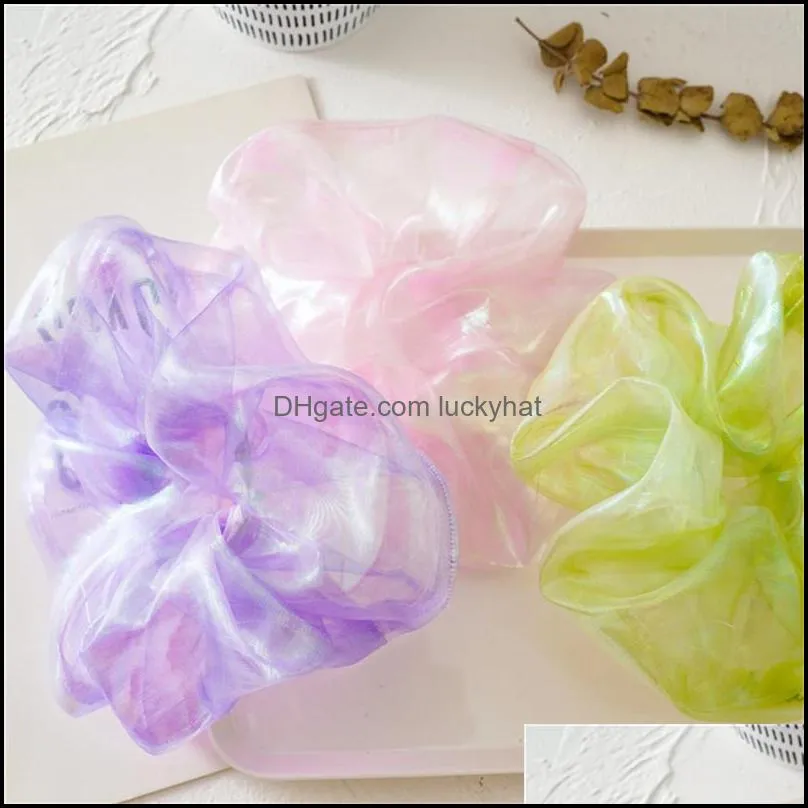 Woman Shining Hair Ties Korean Style Scrunchies Girls Elasitc Hairband Rubber Band Ponytail Holders Hair Accessories