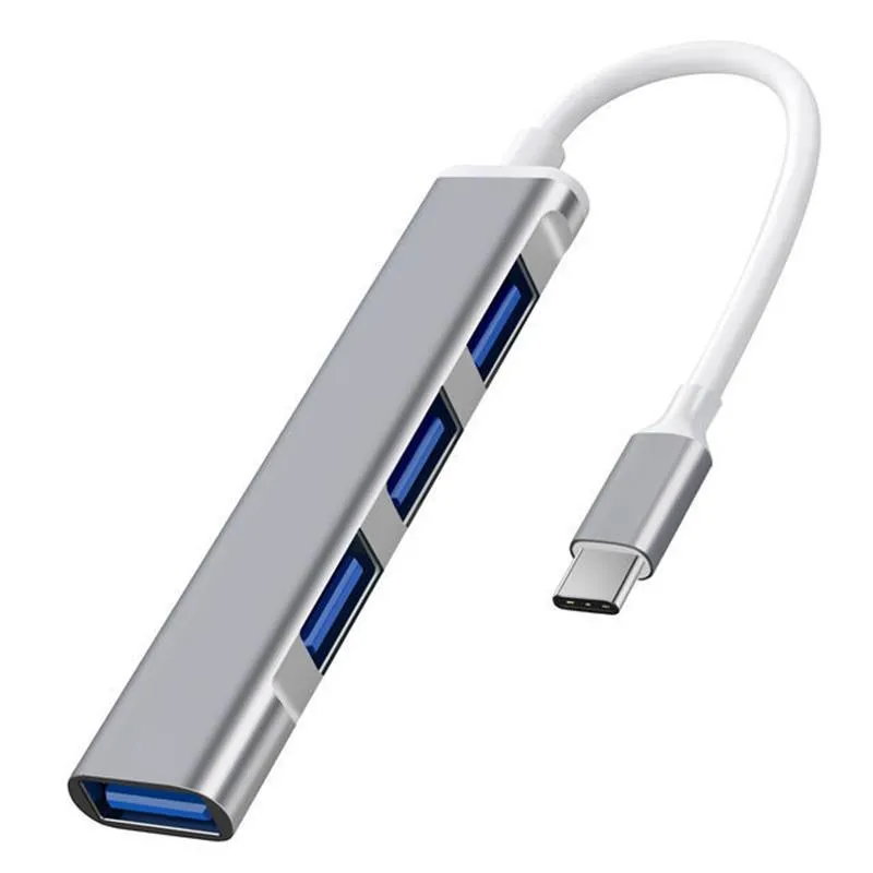 유형 C 허브 2.0 USB-C 3.1 4 포트 다중 분배기 어댑터 OTG 노트북 용 MacBook Pro Air iMac PC 노트북 컴퓨터 액세서리