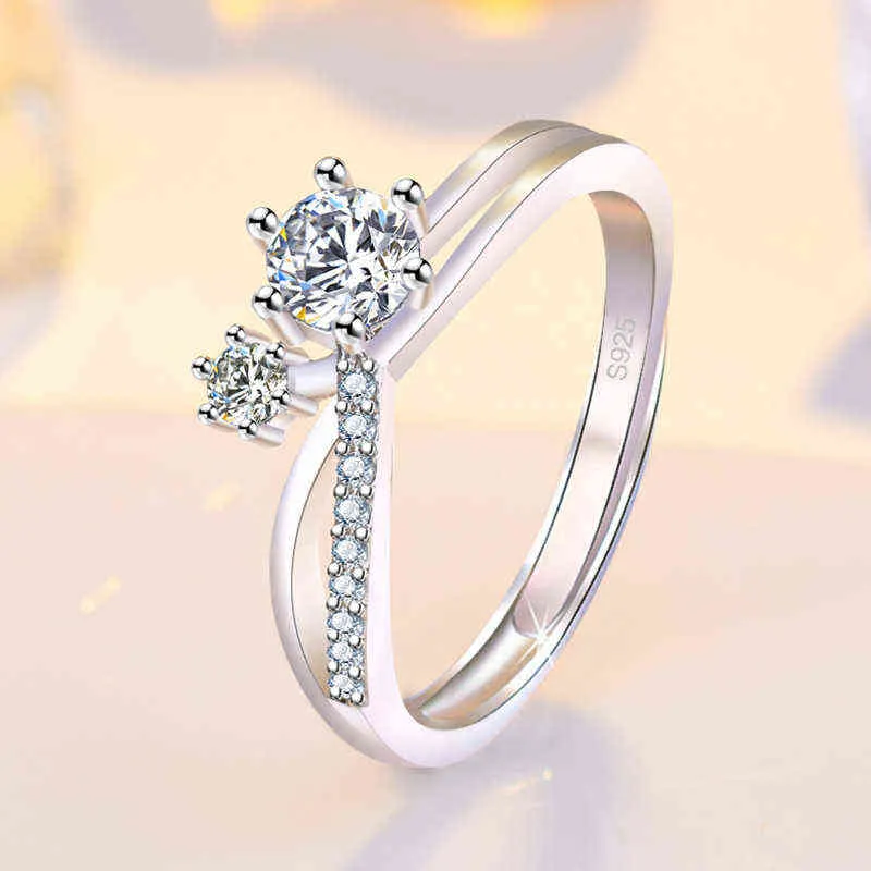 Korean version of simple and lively sweet ring twisted arm zircon ring personalized index finger bracelet ladies ring wholesale G1125