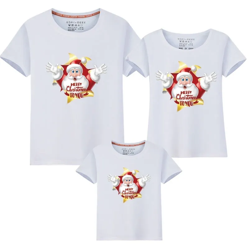 Camisetas Familiares A Juego: Ciervo De Navidad Impreso Mom Dad