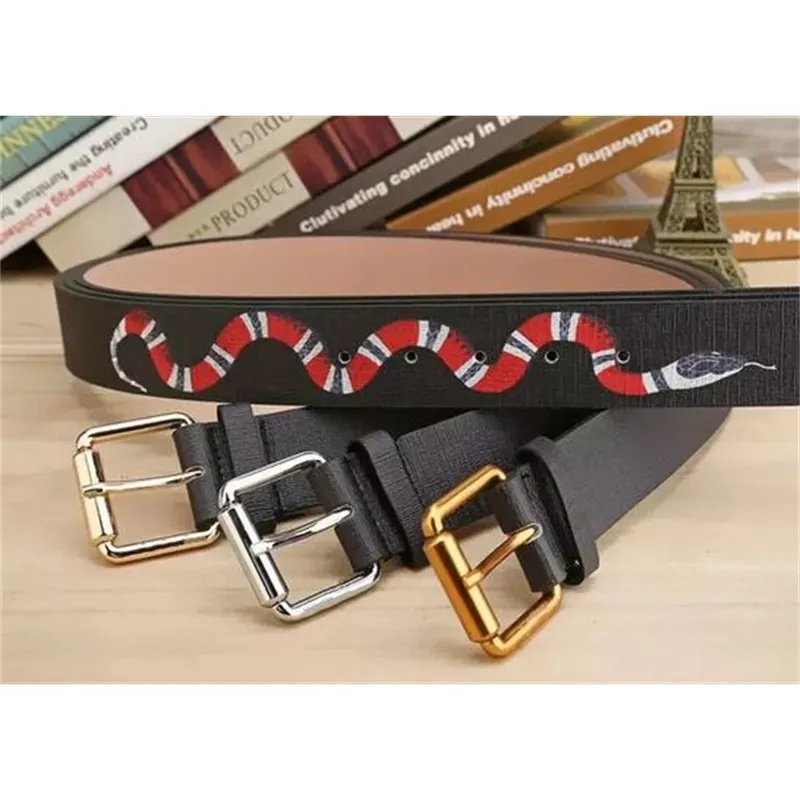 fashion design man buckle Snake animal pattern Belts High Quality fashion Belt For Women Genuine Leather Belt for gift free ship