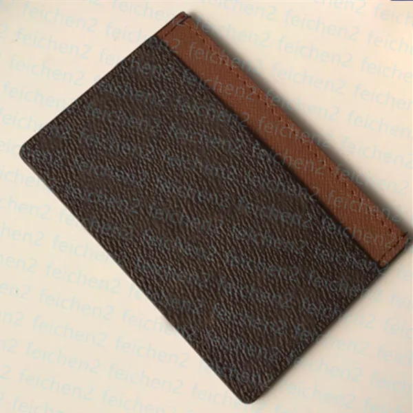 Держатель кошелька с кредитной картой пакет монеты France Женщины пары коричневый клетчатый черный клетчатый кожаный бизнес бизнес -кошельки Clut286y