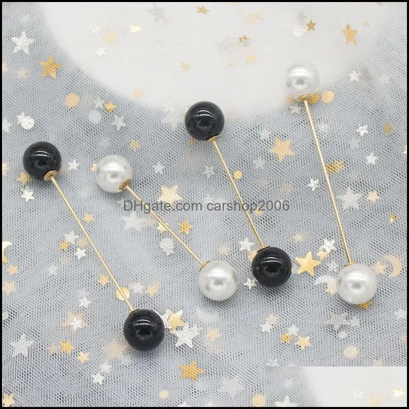 Pins, Brooches ASHMITA 6 Pieces Sweater Shawl Clips Faux Pearl Brooch Pins Retro Double Cardigan Dresses Collar For Women Girls