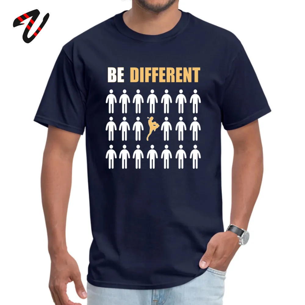 Summer Family T Shirts for Men 100% Cotton Thanksgiving Day Tops T Shirt Cool T-shirts Short Sleeve Brand Crew Neck Muay Thai T shirt Be Different Motivationa navy