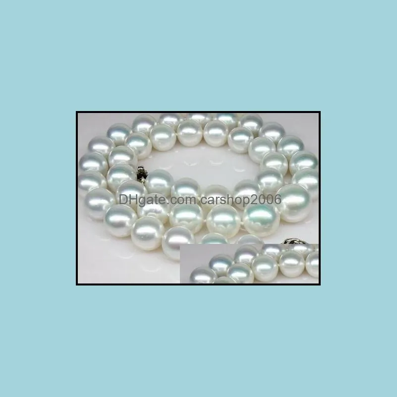 Wholesale Liang Li elegant 11-12mm south sea natural south sea white pearl necklace 18 inch S925