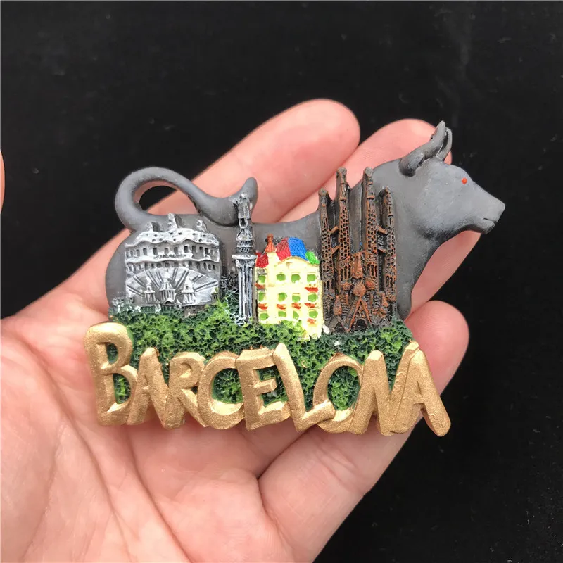 Mosaico Geco Di Barcellona Spagna Magnete Frigorifero 3D Turistico Souvenir Collezione Regalo Decorazione Casa e Cucina Adesivo Magnetico Barcellona Spagna Frigorifero Magnete