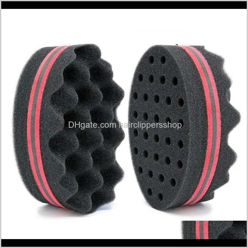 double sided wave-shaped sponge brushes multi-holes side braid twist hair curl wave brush styling tools