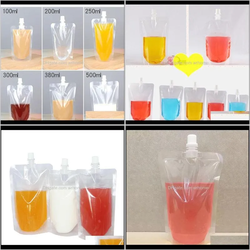 pack, stand-up plastic drink packaging bag spout pouch for beverage liquid juice milk coffee storage bags