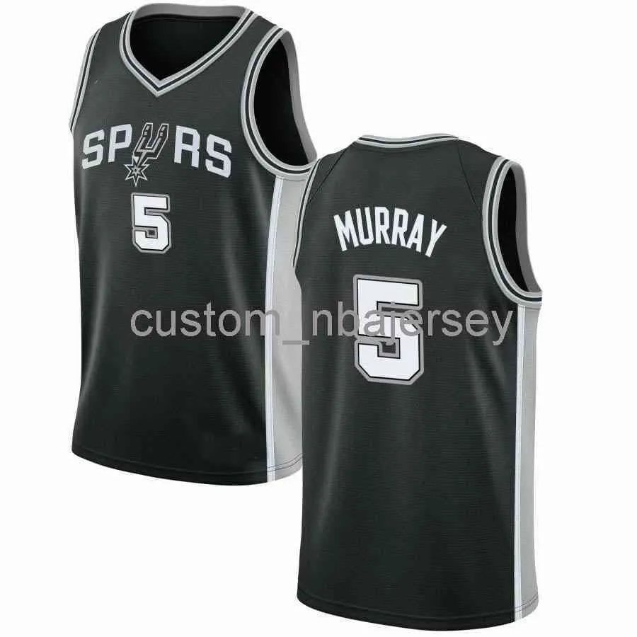 Hommes Femmes Jeunes Dejounte Murray Swingman Jersey Cousu nom personnalisé n'importe quel numéro